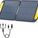 VTOMAN Portable Solar Panel for Solar Generator, 110W 19V Folding Solar Charger with 23% Efficiency, IP67 Waterproof and Adjustable Kickstands Design for Camping, RV, Outdoor Adventures (VS110)