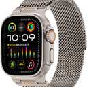 Milanese Loop Compatible with Apple Watch Ultra 3/2/1 Band 49mm 46mm 45mm 44mm 42mm, Magnetic Stainless Steel Strap Bands for iWatch Ultra SE 3/2/1 Series 11 10 9 8 7 6 5 4 3 2 1 Men, Titanium