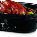 Oster CKSTRS18-BSB-W 18-Quart Roaster Oven with Self-Basting Lid, Black, 
Product Dimensions	17.5"D x 24.4"W x 9.7"H
Capacity	18 quarts