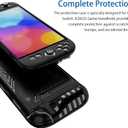 Protective Case Dockable for Switch 2 DOBEWINGDELOU TPU Protector Case Cover Skin Accessories for Game Handheld 2025 Shockproof Non-Slip Anti-Collision Black