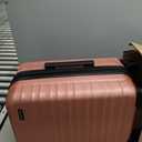 Amazon Basics 21" Hardside Carry-On Luggage with Multi-directional Wheels, Expandable for Up to 25% More Space, Scratch-Resistant Surface, Rose Gold