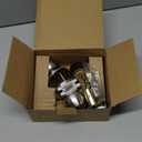 BESTTEN Keyed Same Exterior Door Knob and Single Cylinder Deadbolt Combo Set, Keyed Alike Entry Door Knobs with Lock and Keys for Entrance and Front Door, Satin Nickel
