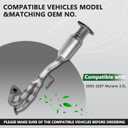 Y-Pipe Catalytic Converter Compatible with 2003 2004 2005 2006 2007 Murano with Gasket Exhaust Flex Pipe 3.5L, Direct-fit(EPA Compliant)