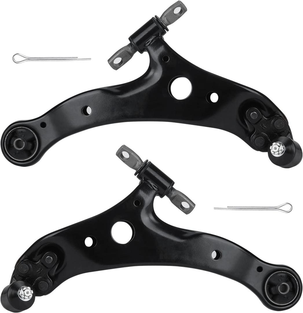 Front Lower Control Arm with Ball Joint for Lexus 02-03 ES300, 04-06 ES330 RX330, 07-09 RX350, 04-06 Toyota Camry, 04-07 Highlander, 04-08 Solara K620333 K620334 Suspension Kit, 2 PCS (Front Lower Arm+Ball Joint)