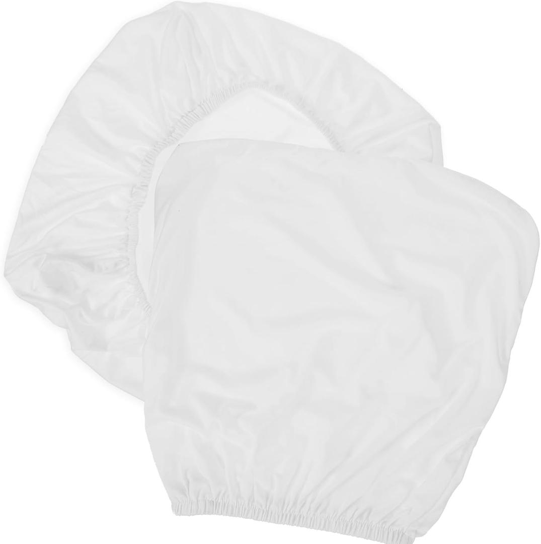 FESTFENDS Removable Split Seat Chair Cover Elastic Polyester Protector for Office, Dining, and Garden Chairs White