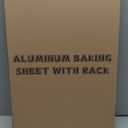 24 Inch Baking Sheet Pans with Rack Set, Natural Aluminum Cookie Sheet, Extra Large Commercial Quality Baking Sheet Pan Set, Warp Resistant Nonstick Thick Cookie Tray Pans for Baking, Roasting