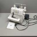 VEVOR Serger Overlock Sewing Machine, 1250 Stitches Per Minute, 2-3-4 Thread Capability, 0.7-2 Adjustable Differential Feed, with Free Arm and LED Light, Sewing Machine for Various Fabrics, White