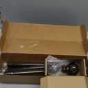 KAMANINA Black Curtain Rod for Windows 72 to 144 Inches (6-12ft) Long Heavy Duty Curtain Rods, 7/8 Inch Adjustable Drapery Rods with Decorative Netted Texture Finials