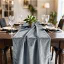 Hahuho Velvet Table Runner 10ft Extra Long,Grey Soft Luxury Table Runner 20x120 inch for Christmas Thanksgiving Wedding New Year Party Table Decorations