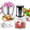 Glass Bowl Food Processor, Vegetable Chopper & Meat Grinder, 800W, 4-Speed