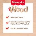 Fisher-Price Wood Pretend Play Toy Fruit Pie, Tiny Garden 16-Piece Wooden Food Puzzle Set for Preschool Kids Ages 3+ Years (Amazon Exclusive)