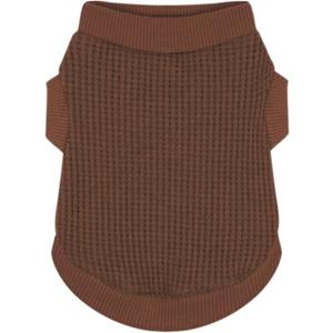 Cozy and Functional Dog Shirts for Small Puppies: Stretchable Brown Attire with Easy-On Design, Ideal for Chihuahuas and Yorkies - Enhance Comfort and Playfulness on Chill Days Large (L-(9~17lb) | Chest(~17.5"))