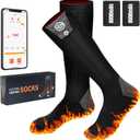 Heated Socks for Men Women, 8000mAh Rechargeable Battery Electric Heating Socks with APP Control Washable Winter Warm Socks for Foot Warmer Outdoor Fishing Hunting Ski Cycling Hiking Camping (X-Large)