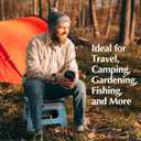 Handy Laundry Folding Lightweight Step Stool - Sturdy Enough to Support Adults and Safe Enough for Kids - Opens Easy with One Flip - Great for Kitchen, Bathroom or Bedroom (Teal - 9 Inch)