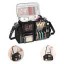 Hairstylist Travel Bag, Hair Tool Organizer with Adjustable Dividers, Hair Tools Travel Bag with Multi Pockets, Professional Hairdressing Organizer for Makeup Artists with Shoulder & Waist Straps (Middle)