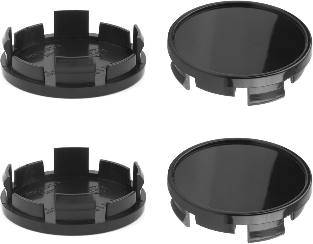 4Pcs Wheel Center Caps for Dodge/Chevrolet Jeep Lexus Wheel Rim Outer 63mm(2.48in) Inner 59mm(2.32in) Black Hub Caps