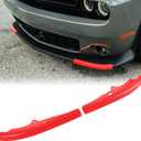 Front Bumper Lip Splitter Cover, for 2015-2023 Dodge Challenger Scat Pack R/T GT SRT, 2 PCS, Red