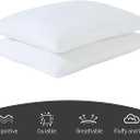 CULVE Bed Pillows King Size Set of 1 20x36 Flat Pillows for Sleeping Thin, Medium Support Soft Down Alternative Filling for Side Stomach Back Sleeper