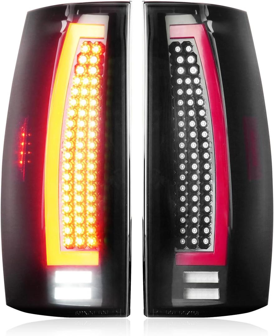 Tresound LED Tail Light for Chevy Suburban 1500 2007-2014, 2500 2007-2013, Tahoe 07-14, GMC Yukon 2007-2014, Yukon XL 1500 07-14, 2500 2007-2013, Not Fit Barn Door & Hybrid Models, GM2800196 GM2801196
