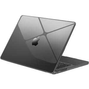 EooCoo Case Compatible with MacBook Pro 14 inch M5 2026 2025-2021 M4 M3 M2 M1 Pro/Max Chip, Crystal Clear Hard Shell, Easy to Install, Sturdy Laptop Protective Cover Case - Crystal Black