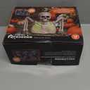 Presence Halloween Skeleton Decorations with Different Light Colors, Skull Lamp for Halloween Decor, Groundbreaker Skull Stakes Lights Scary Indoor Outdoor Lighted Holiday Party Yard Home Decor