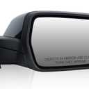 Passenger Side View Mirror Compatible with Chevy Malibu 2016 2017 2018 2019 2020 2021 2022 Mirrors Non Heated Without Signal Light Manual Folding Right(Gloss Black)