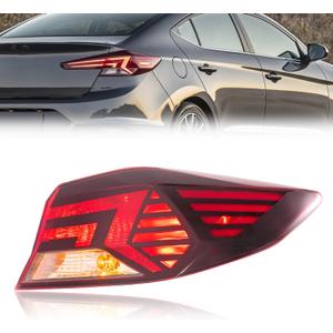 TODO Outer Tail Light Assembly Compatible with 2019 2020 Hyundai Elantra, Halogen Rear Lamp with Bulbs, Fits Eco Limited SE SEL Sport Value, Replaces 92402-F3500 HY2805159（Right Passenger Side）