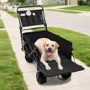 TKYZ Large Dog Stroller Cart,Foldable Dog Wagon Cart for Medium & Large Dogs with Tailgate,Up to 160 lbs