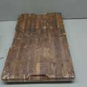 XXL Teak Wood Cutting Board, 24 x 15 Inch (ExtraThick 1.7") Hardwood Butcher Block for Meat, Cheese, Charcuterie Heavy Duty End Grain Non Toxic Wood Chopping Board with Handle (Oil & Plate included)