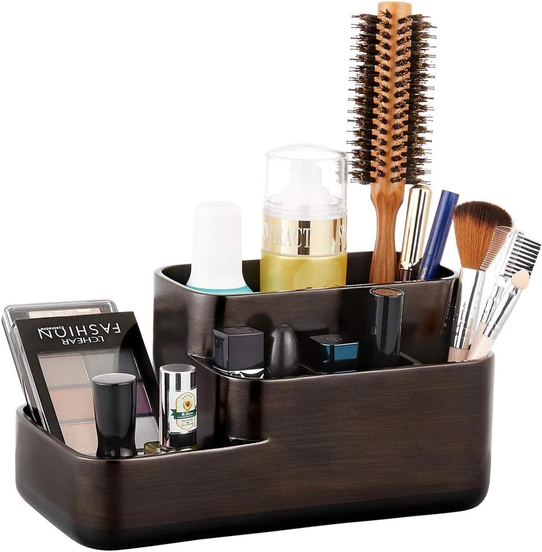 zccz Bathroom Organizer Toothbrush Holders - Electric Toothbrush and Toothpaste Holder for Bathrooms - Tooth Brushing Holder Bathroom Sink Organizers Countertop Storage, Oil Rubbed Bronze (Orb)