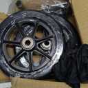 2Pcs 6 Inch Replacement Wheelchair Wheels for Walkers - Environmentally Friendly Rubber Material, Wear-Resistant PU Tires, Anti-Slip, and Durable ABS Wheel Hub (6IN Narrow 2Pcs)