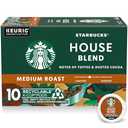 Starbucks K-Cup Coffee Pods, Medium Roast Hot or Iced Coffee, House Blend, 10 Keurig Pods, Pack Of 6, BB Date 05/11/2026