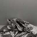 Vonty Satin Throw - Silver Grey Satin Blanket, 60x80 Inches, Cooling & Silky, Wrinkle-Free, Cable Knit for Couch, Sofa, Bed, Outdoor