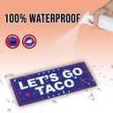 2 x Magnet Sticker Subtle Let's Go Taco Magnetic Anti Funny Leftist Feminist Social Justice Human Rights Black Blue Magnet for Bumper, Refrigerator, Cruise Door, Car, Truck 7.5x3.75in