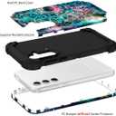 Hocase for Galaxy S23 FE Case, Heavy Duty Shockproof Protection Soft Silicone Rubber+Hard Plastic Bumper Hybrid Protective Case for Samsung Galaxy S23 FE 5G (6.4"") 2023 - Mandala in Galaxy