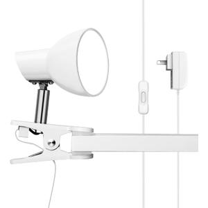 LED Small Clip Light,5W Super Bright Reading Light, 330 Rotation Lamp with Clamp on Desk/Table/Bed Headboard/Cupboard Home Lighting, Modern and Save Space Illumination Powerful bedroom Lamp White