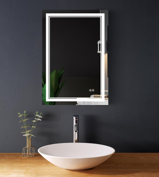 24"L x 1.37"W
Bathroom LED Mirror Anti- Fog Mirror with Button