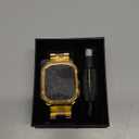 BAITEYOU Stainless Steel Watch Band with Case Compatible with Apple Watch Ultra 3 2 1 band (49mm), Rugged Strap with Metal Protective Bumper Cover for iWatch Bands Men (Gold)