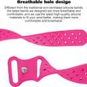 Silicone Braided Weave Bands Compatible with Apple Watch 38mm 40mm 41mm 42mm 44mm 46mm 45mm 49mm, Replacement Sport Breathable Strap for iWatch Series 10/9/8/7/6/5/4/3/2/1 Ultra SE Women Men, Hot Pink