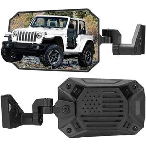 JOYTUTUS Mirrors Doors Off Compatible with Wrangler JL Gladiator JT 2018-2025, Wrangler JL Side Mirrors with Doors Off Wider View No Vibrate & Wobble (Patented), Not Fit Doors On
