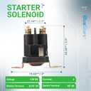 BlueStars 435-700 Starter Solenoid 3 Terminal 12V - Compatible with Husqvarna Most Riders Zero Turn mowers 539101714 Trombetta 812-1221-211 854-1221-210 Bobcat John Deere MTD 93265-9 93265WR 93265-WR