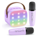 Karaoke Machine for Kids, Portable Mini Speaker with 2 Wireless Microphones, 2026 TOP Kids Gifts for Girls Ages 3, 4, 5, 6, 7, 8, 9, 10, 12 +Years Old, 4-12th Birthday Present Toy Party (Purple)