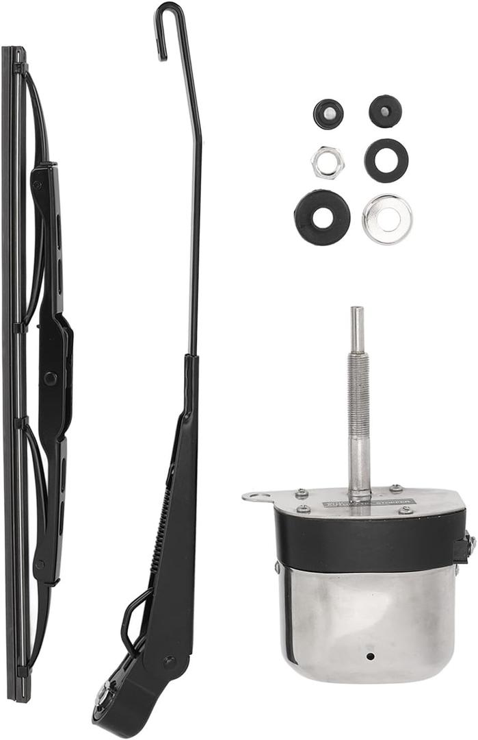 UTV Electric Wiper Motor Kit, 12V 105 Rotating Universal Electric Wiper Arm for Tractor, Fishing Boat, ATV, UTV