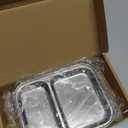 Cabilock 304 Stainless Steel Food Serving Tray Divided Portion Plate Vegetable Tray