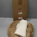 Gejoy Round Burlap Placemats Wood Bead Napkin Rings with Dinner Napkins Cloth, Jute Heat Resistant Placemats Boho Wooden Rings for Plates Wedding Dining Table(36 Pcs)