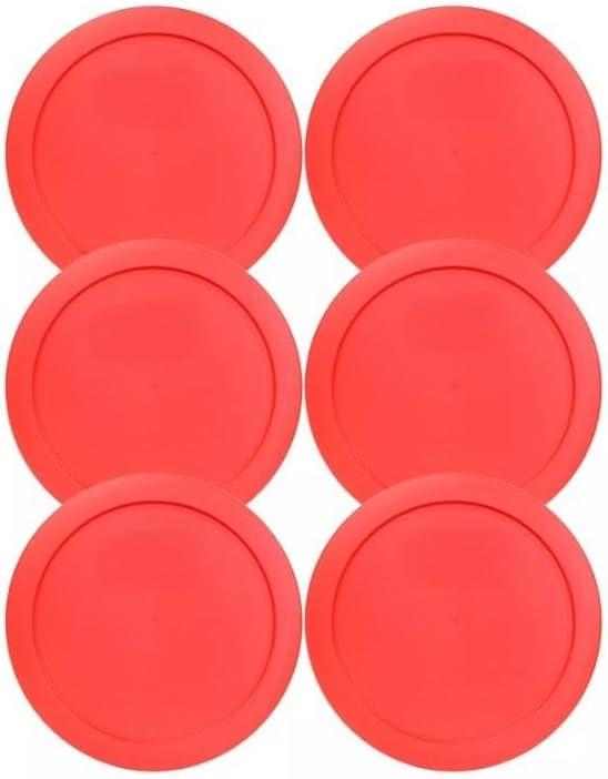 For 6 Red Round Replacement Cover Lid for 4 Cup Glass Bowl 6PK