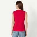 Amazon Essentials Women's Relaxed-Fit Cotton Muscle Tee (Red, L)