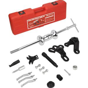 9-Way Slide Hammer Puller Set, Front Wheel Hub Remover & Rear Wheel Axle Removal Tool, Heavy Duty Bearing Puller Set with Carry Box