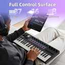 DaierTek Midi Keyboard Controller 37 Key Portable Mini Bluetooth & USB Midi Piano with 16 Backlit Drum Pad, 8 Knobs and Music Production Software for Beginners and Producers