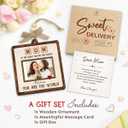 Happy Birthday Mom Gifts - Mothers Day Present from Son, Daughter, Husband, Picture Frame Ornament, Wooden Car Hanging Photo Frames Holder - to The World You are a Mom Gift for Mama
